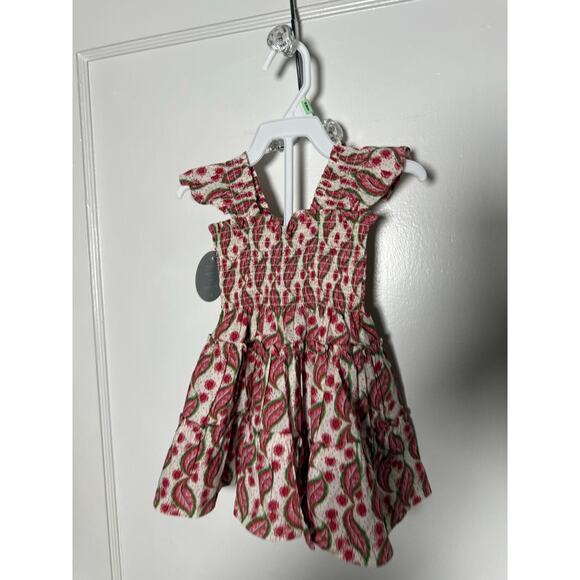 Hill House Home Mini Ellie Red Green Floral Paisley Dress Size 2 Y NEW - Picture 6 of 6